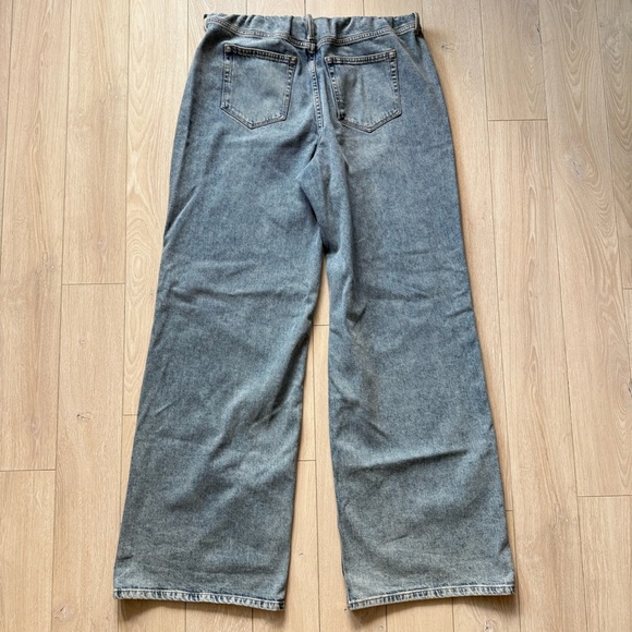 NWT Good American Wide Leg Pull On Jeans Women’s XL Indigo825 Blue Elastic Waist - Picture 9 of 12